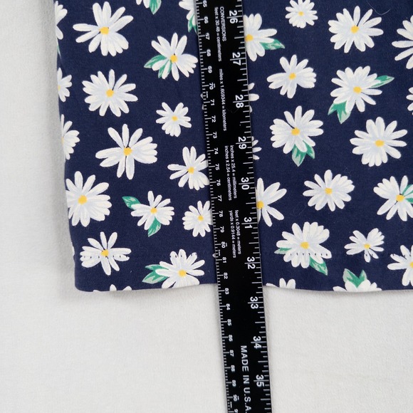 Old Navy Dress Womens Sz Medium Blue Floral Print Stretch Knit Mini Sheath - Picture 6 of 8